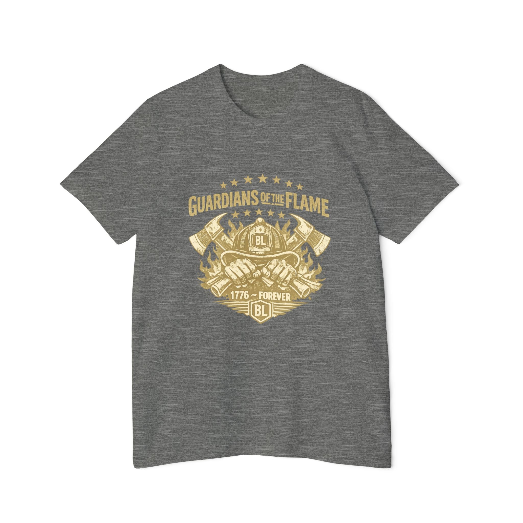 Guardians of the Flame T-Shirt – Patriotic Vintage Firefighter Emblem