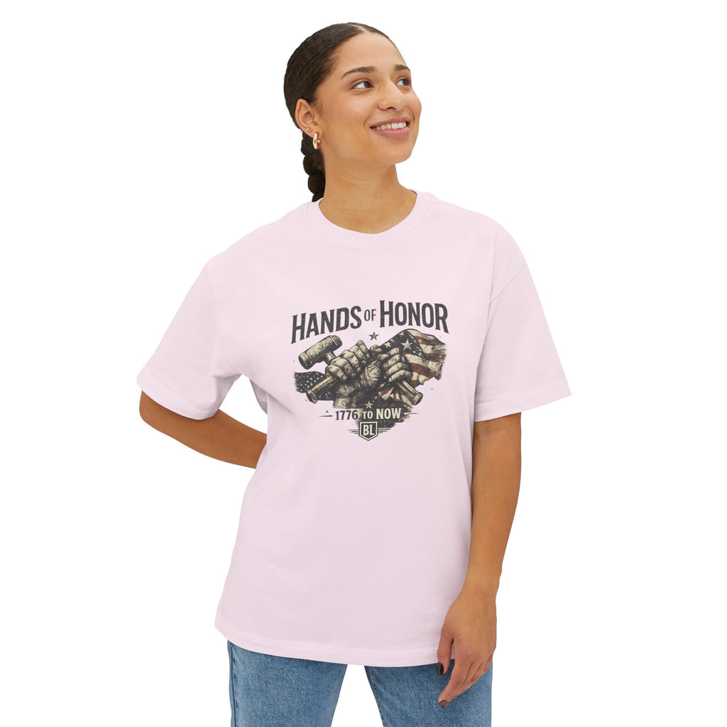 Patriotic Handshake Tee – American Flag Grunge USA Unity T-Shirt