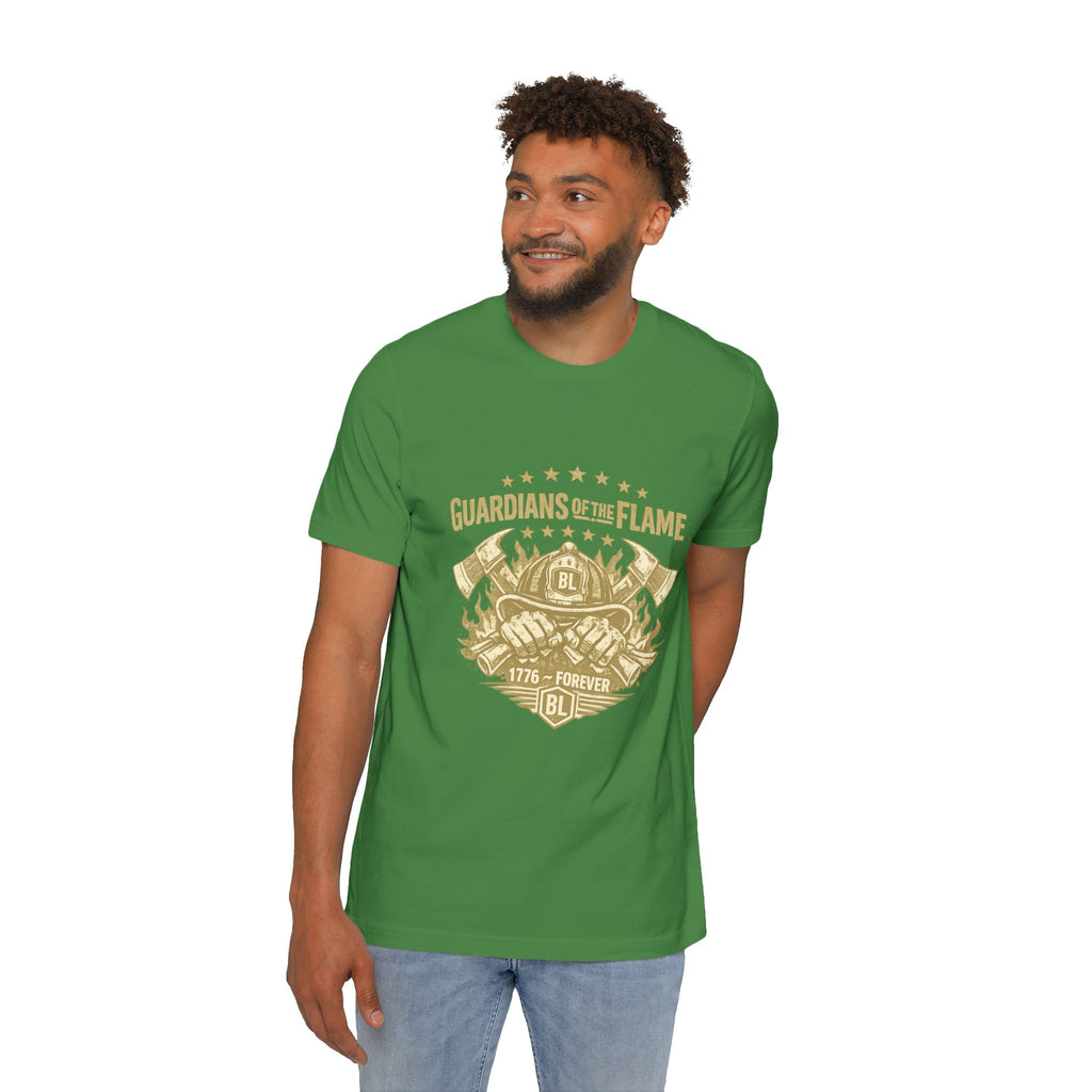 Guardians of the Flame T-Shirt – Patriotic Vintage Firefighter Emblem