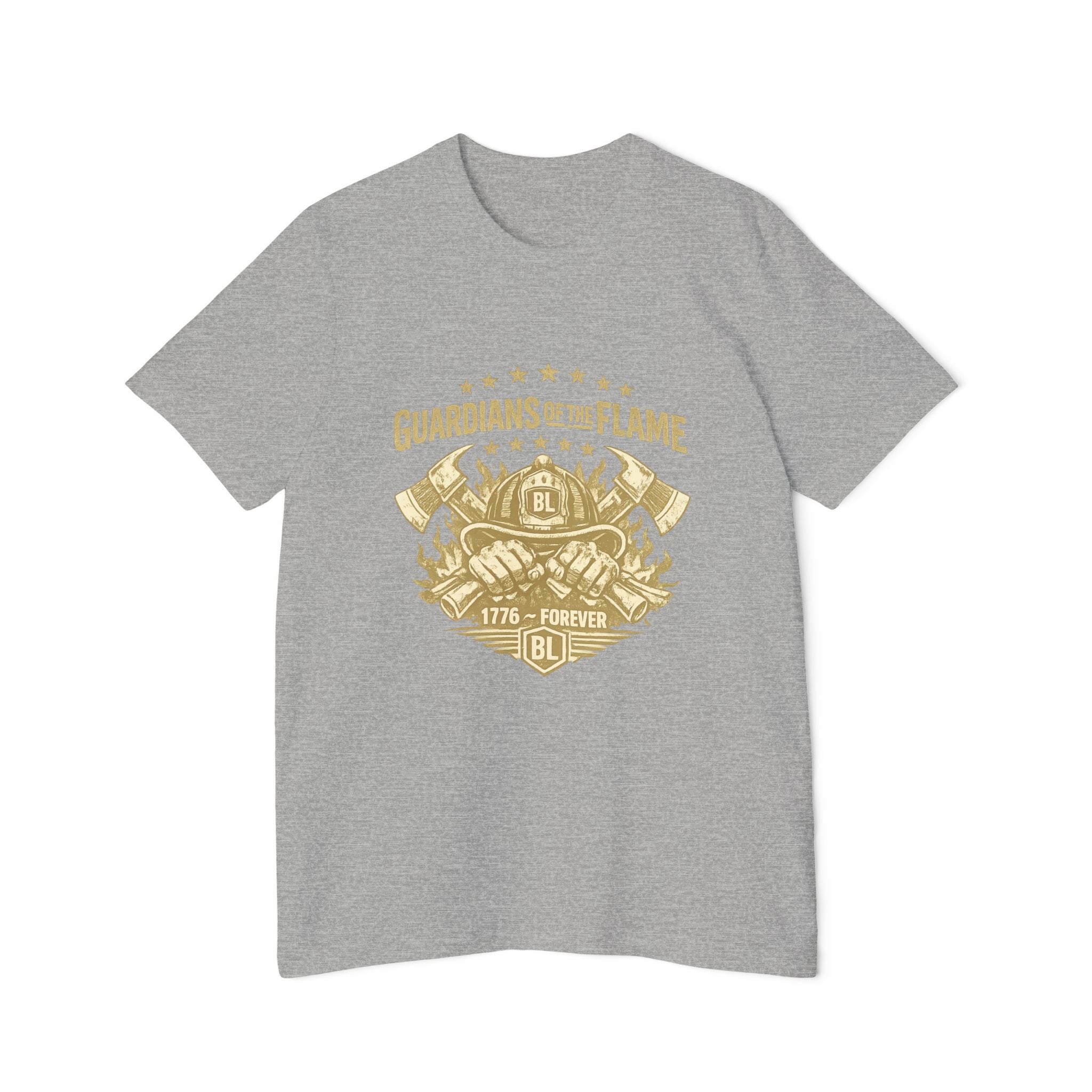 Guardians of the Flame T-Shirt – Patriotic Vintage Firefighter Emblem