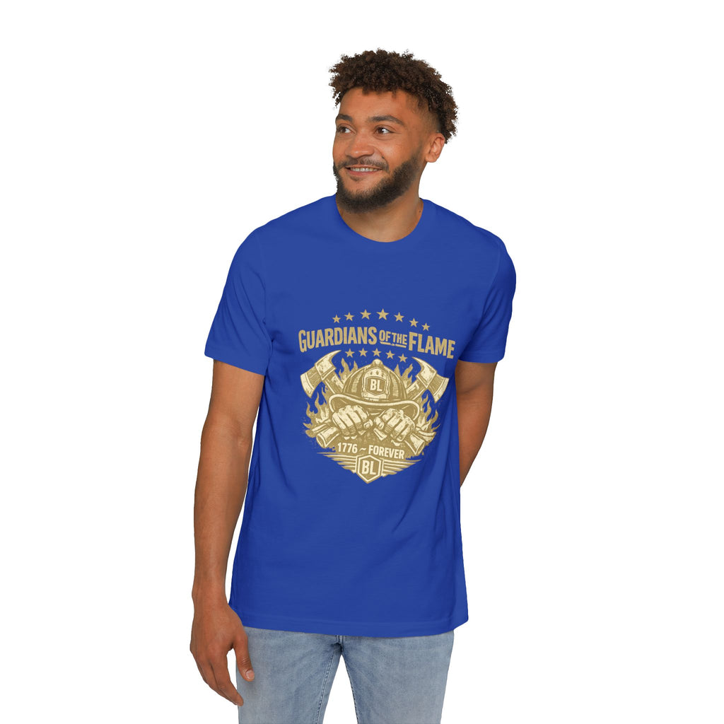 Guardians of the Flame T-Shirt – Patriotic Vintage Firefighter Emblem