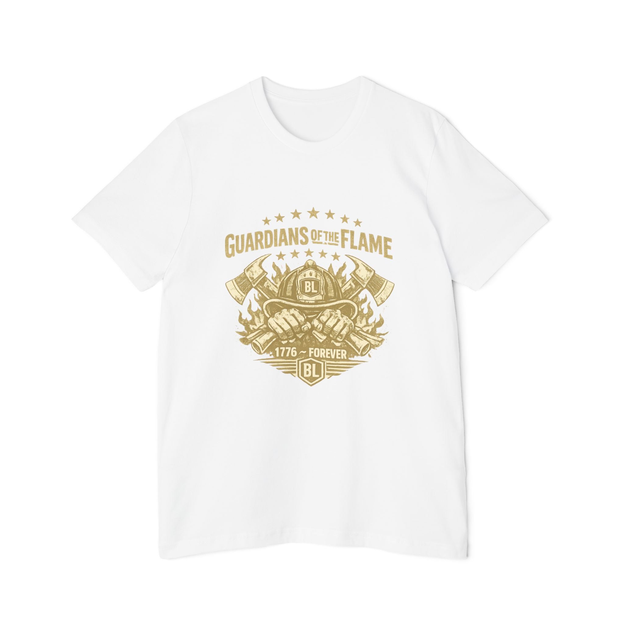 Guardians of the Flame T-Shirt – Patriotic Vintage Firefighter Emblem