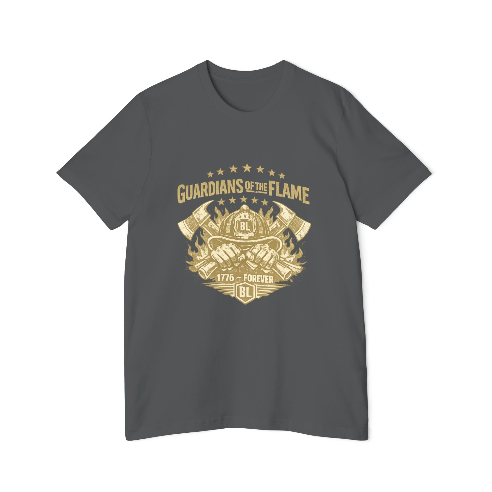 Guardians of the Flame T-Shirt – Patriotic Vintage Firefighter Emblem