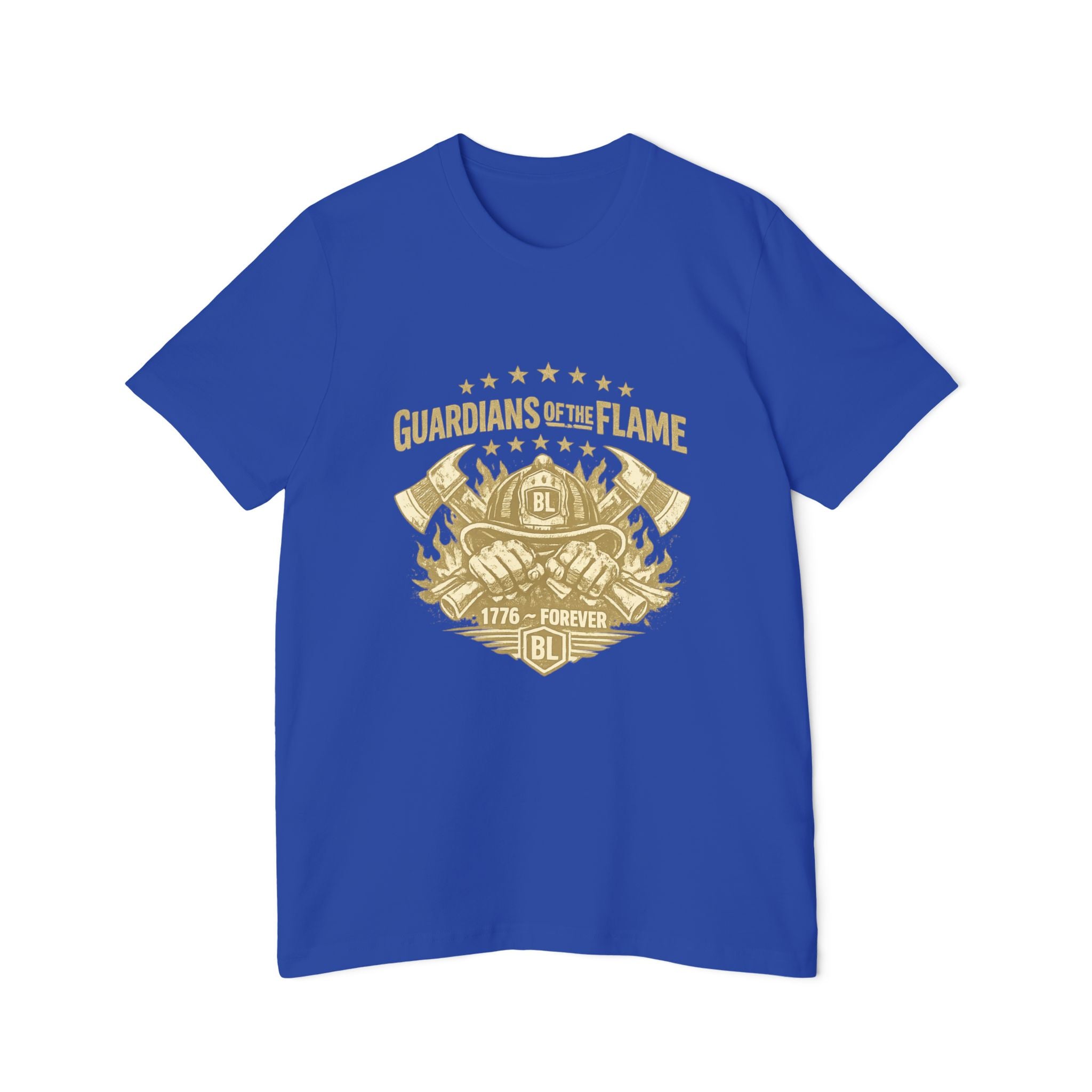 Guardians of the Flame T-Shirt – Patriotic Vintage Firefighter Emblem