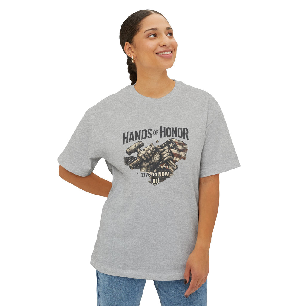 Patriotic Handshake Tee – American Flag Grunge USA Unity T-Shirt