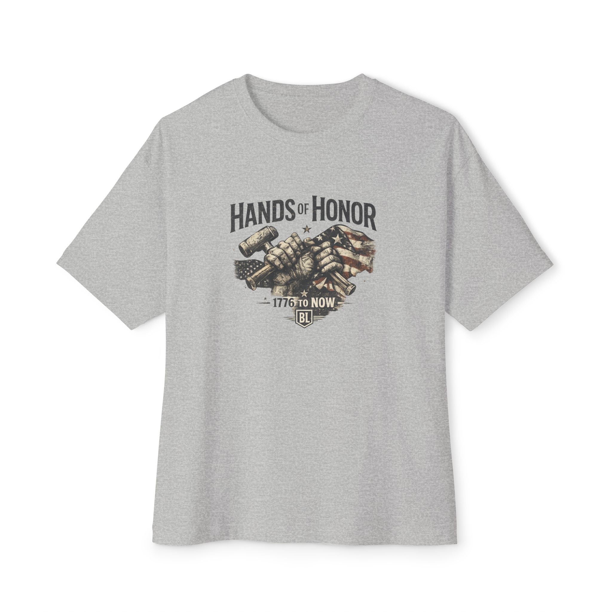 Patriotic Handshake Tee – American Flag Grunge USA Unity T-Shirt