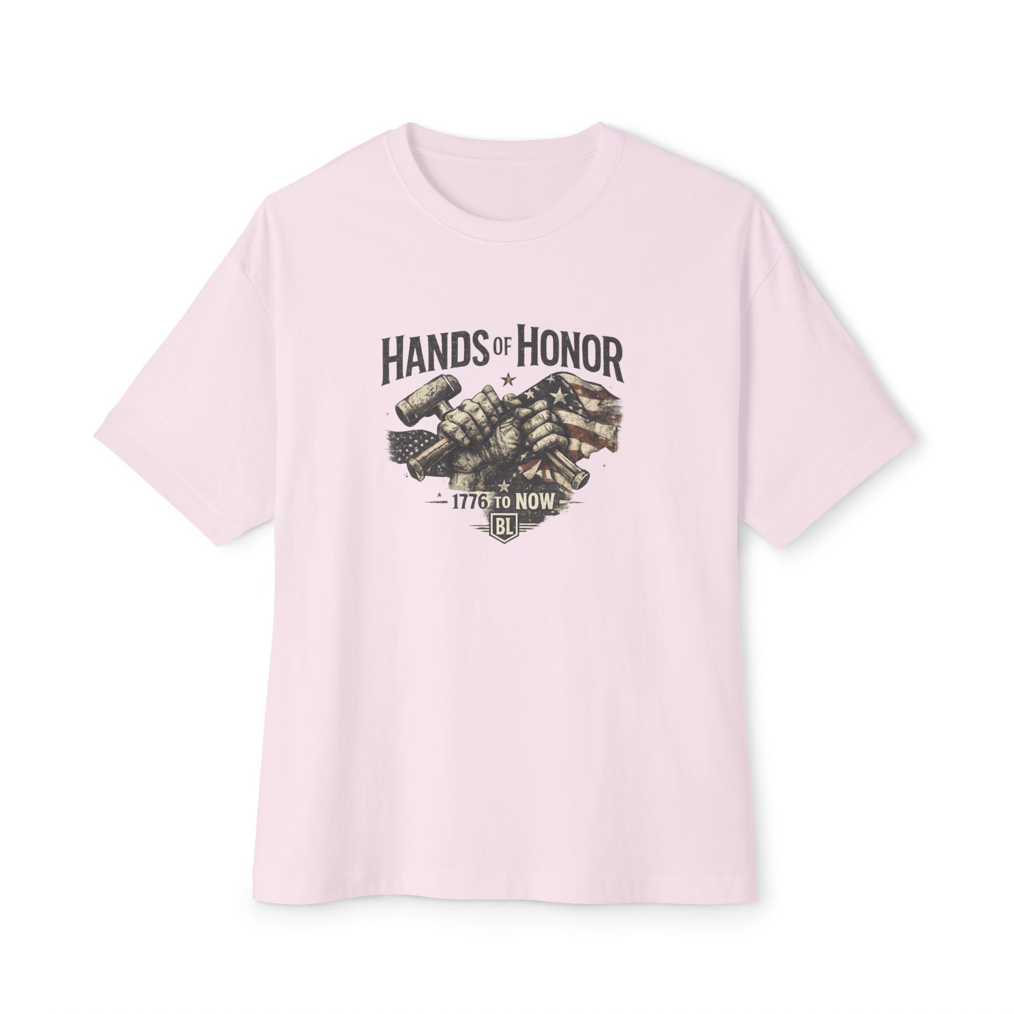 Patriotic Handshake Tee – American Flag Grunge USA Unity T-Shirt